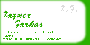 kazmer farkas business card